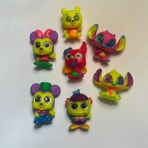 Disney Doorables Neon Lot of 7! W/ Ultra Rare Dante